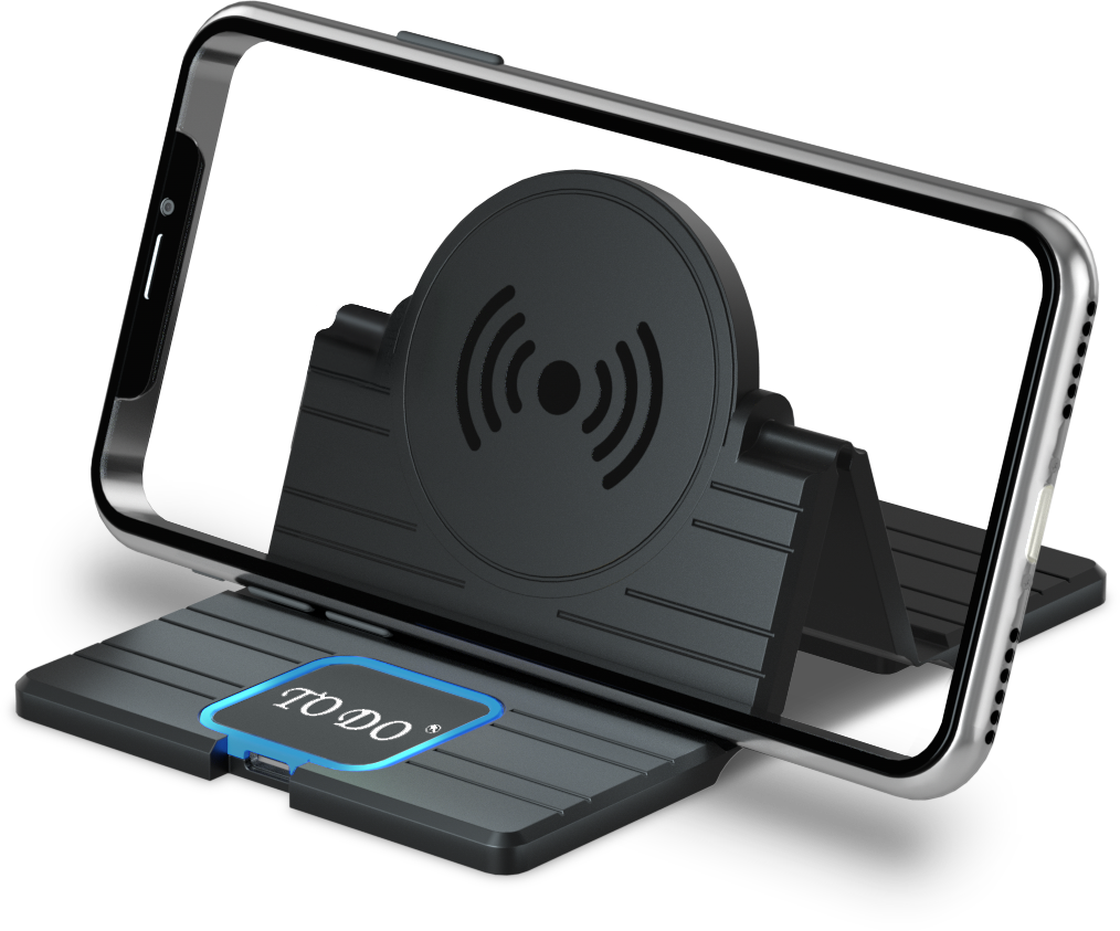 2 in 1 Wireless Charging Phone Holder Pad